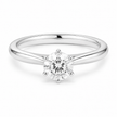 Celestia Round Solitaire lab-grown diamond ring in polished 18K white gold