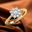 Flower Gold Diamond Ring
