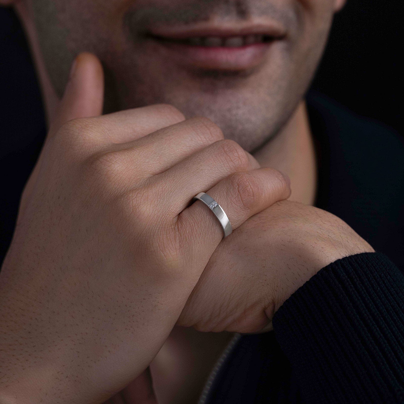 The Twin Sparkle Men Diamond Ring