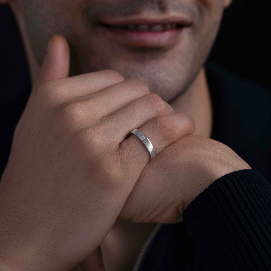 The Twin Sparkle Men Diamond Ring