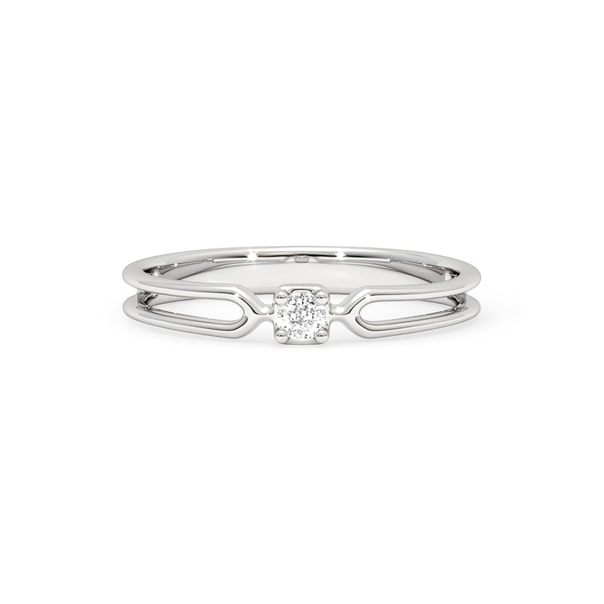 The Twin Loop Gold Diamond Ring