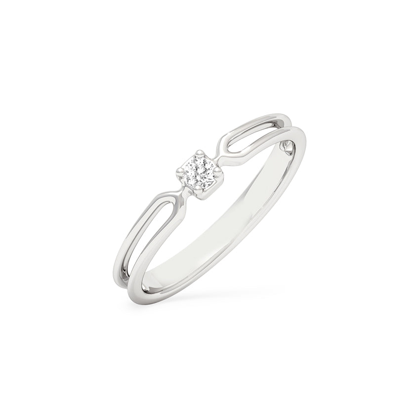 The Twin Loop Gold Diamond Ring