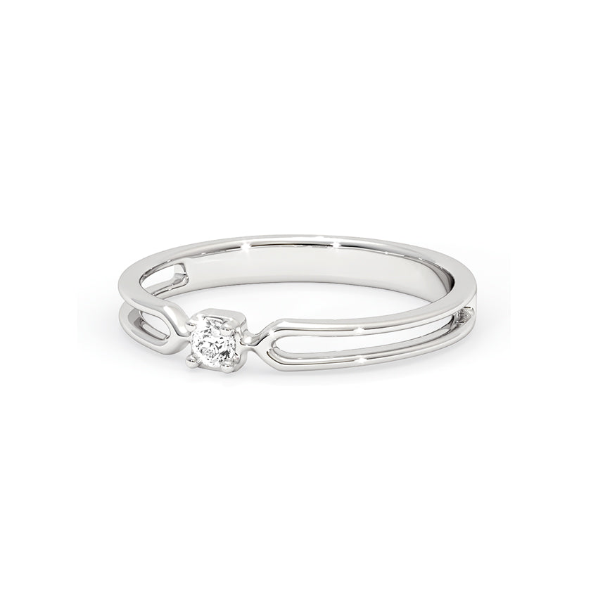 The Twin Loop Gold Diamond Ring