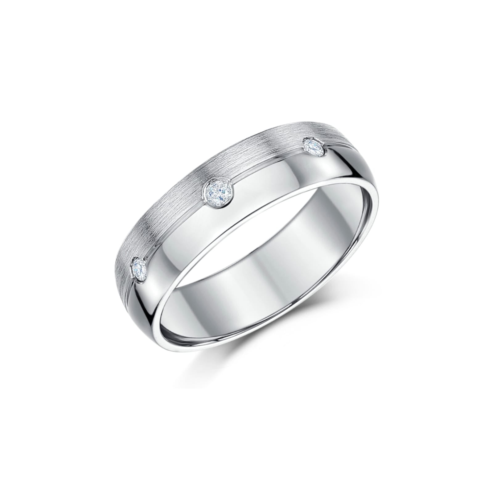 Bezel Trio Men Diamond Ring