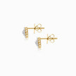 Starlight Diamond Cluster Earrings in gold — angled catalog view, image 2