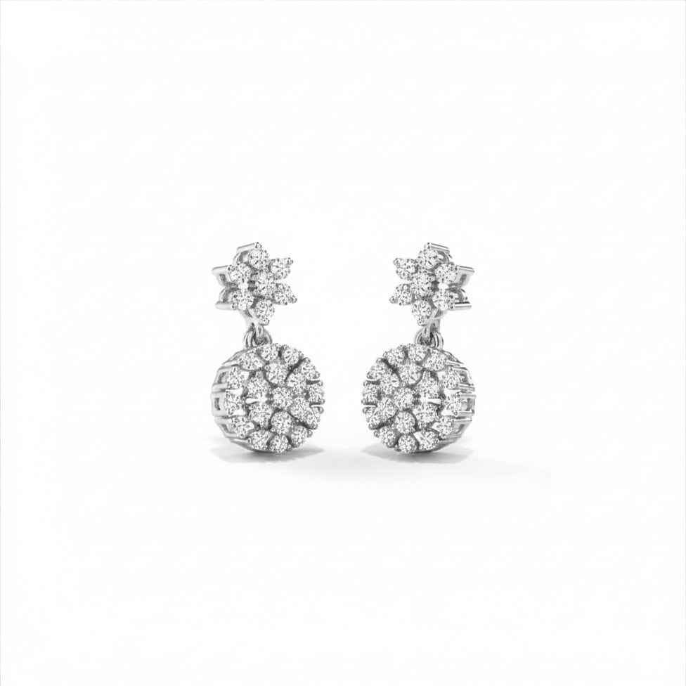 Star Cluster Gold Diamond Earrings