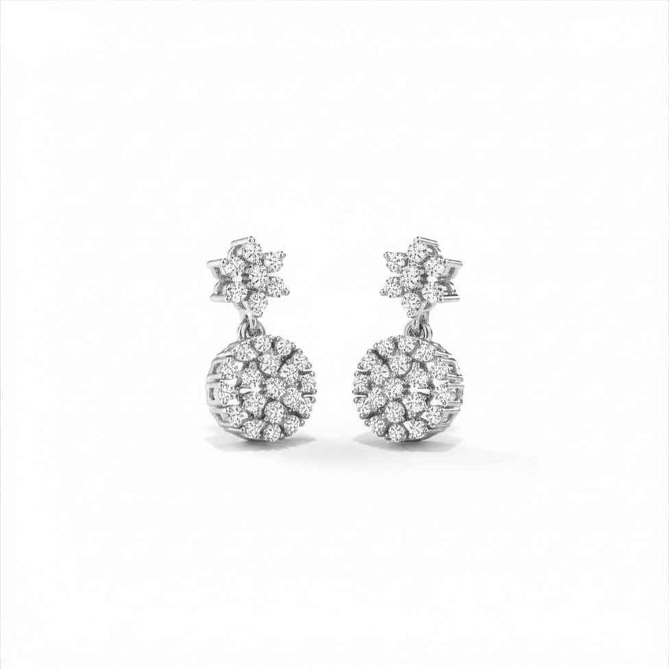 Star Cluster Gold Diamond Earrings