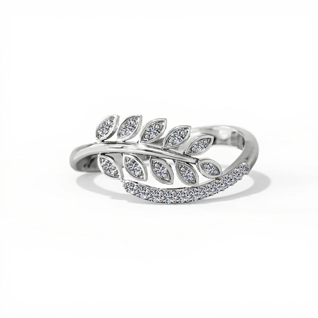 Gold Leaf Diamond Ring