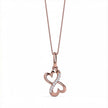 Intertwined Heart & Infinity Gold Diamond Pendant
