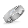 Silver Men Diamond Ring with embedded diamonds on a white background