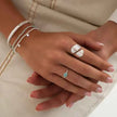 Feroza Elegance Women Silver Ring in 925 sterling silver — close-up detail, image 5