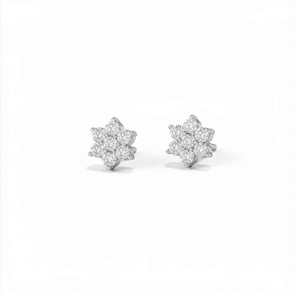 Star Gold Diamond Earrings