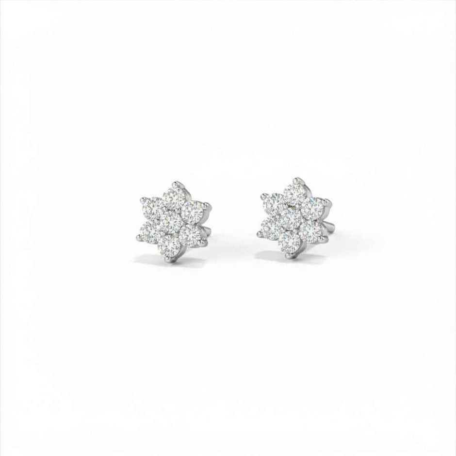 Star Gold Diamond Earrings