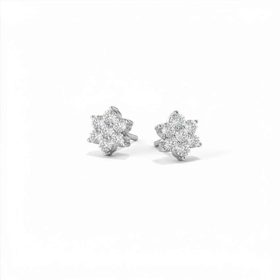 Star Gold Diamond Earrings