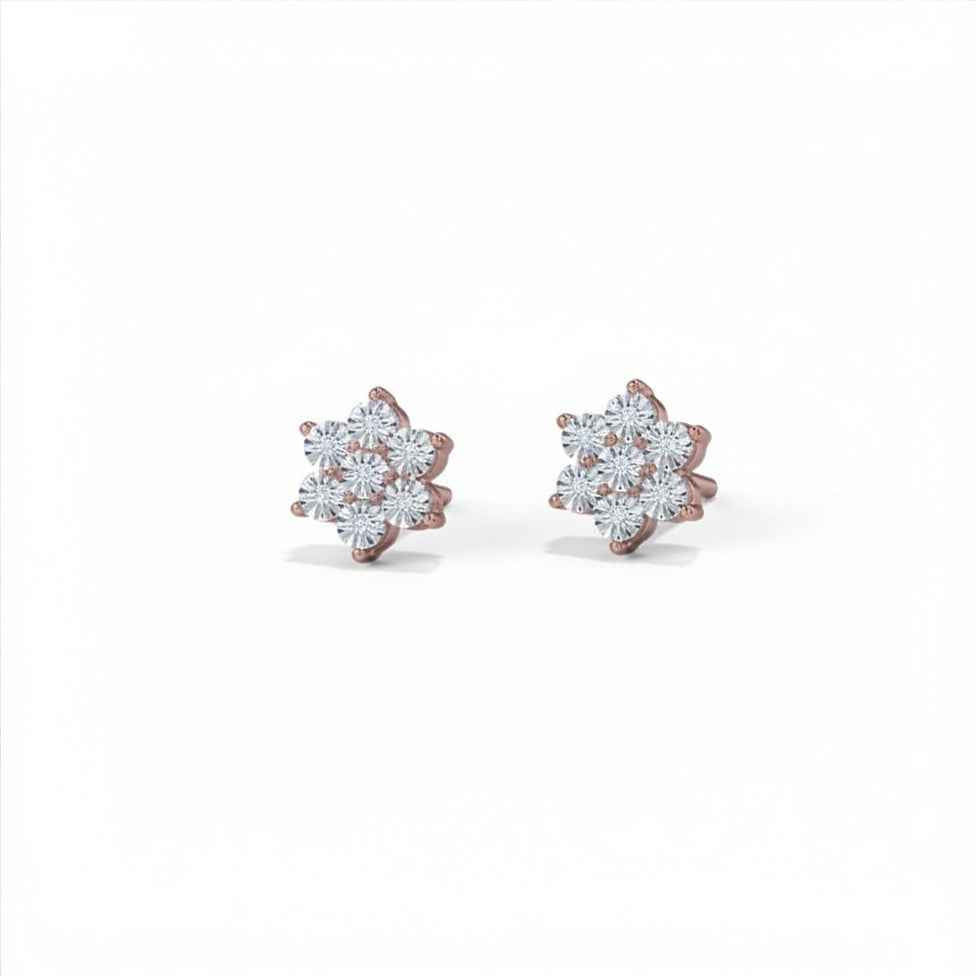 Star Gold Diamond Earrings