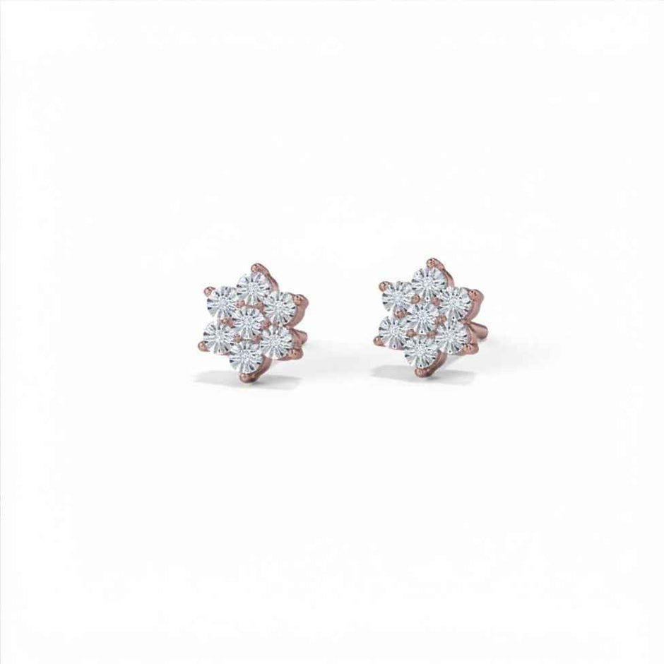 Star Gold Diamond Earrings
