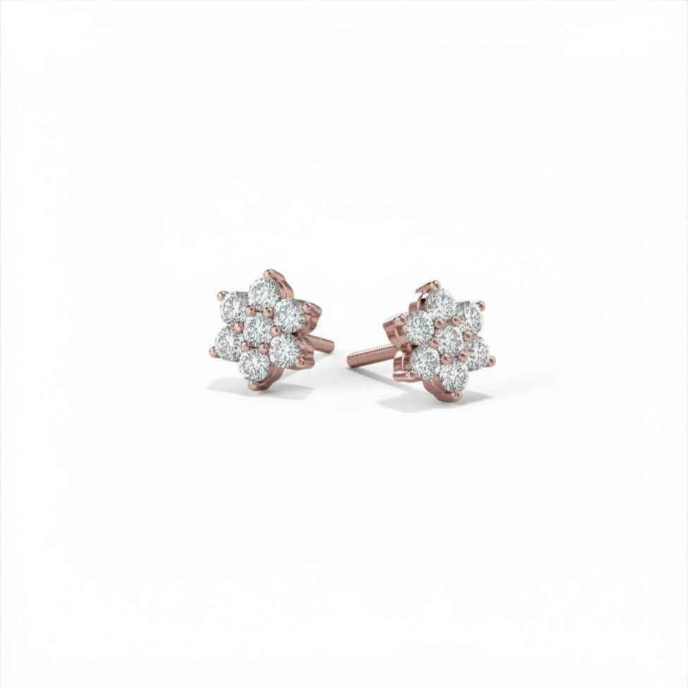 Star Gold Diamond Earrings