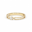 The Twin Loop Gold Diamond Ring