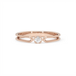 The Twin Loop Gold Diamond Ring