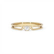 The Twin Loop Gold Diamond Ring