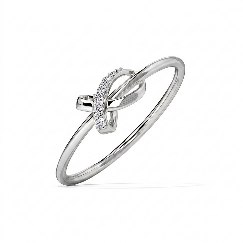 Infinity Twist Diamond Band