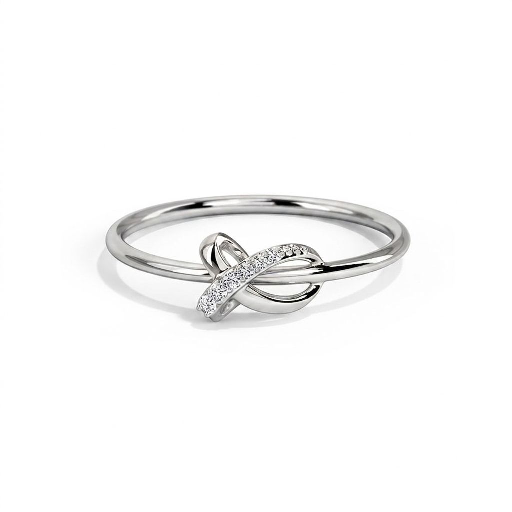 Infinity Twist Diamond Band