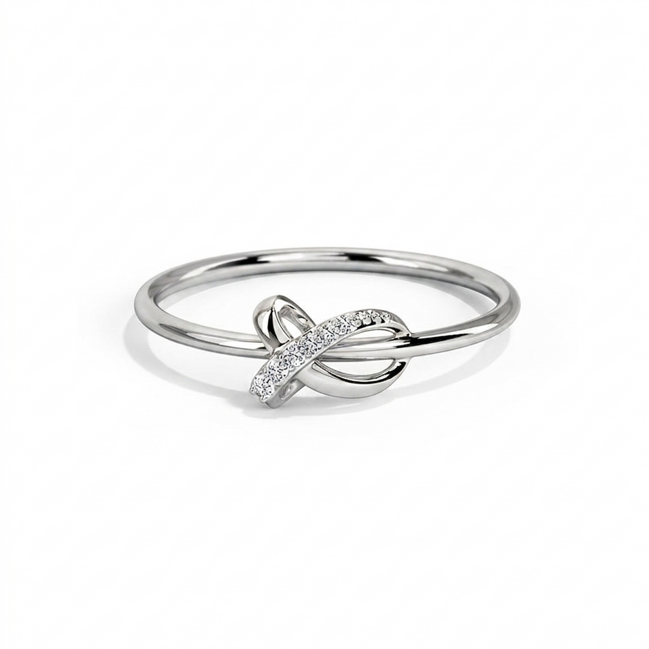 Infinity Twist Diamond Band
