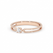 The Twin Loop Gold Diamond Ring