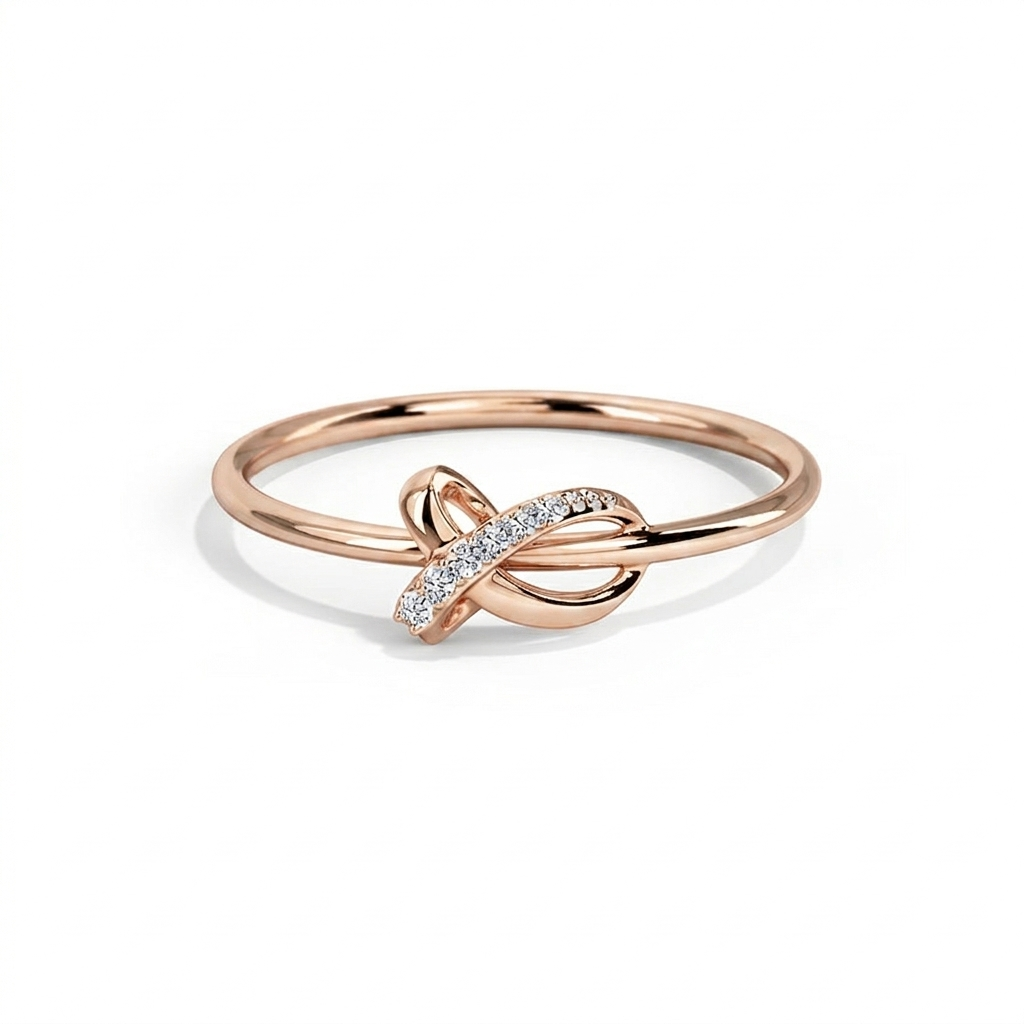 Infinity Twist Diamond Band