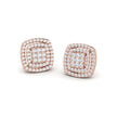 Dazzle Cluster Gold Diamond Earrings