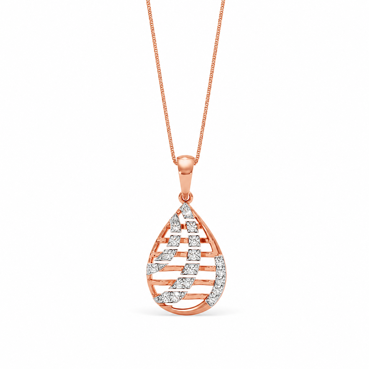 Teardrop Gold Diamond Pendant