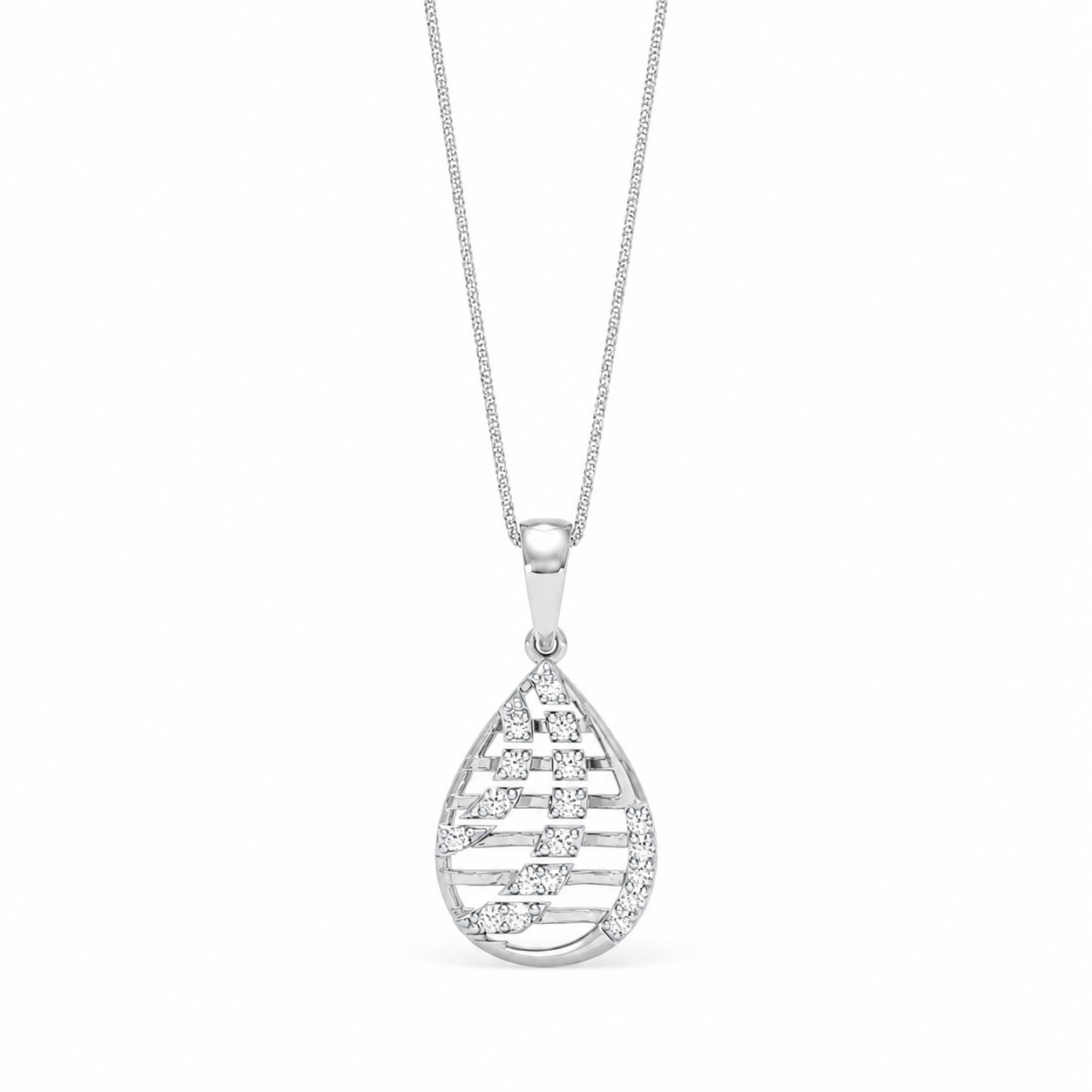 Teardrop Gold Diamond Pendant