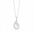 Lattice Teardrop Gold Diamond Pendant