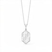 Hexagonal Lattice Gold Diamond Pendant