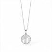 Circular Grid Gold Diamond Pendant