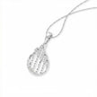 Lattice Teardrop Gold Diamond Pendant