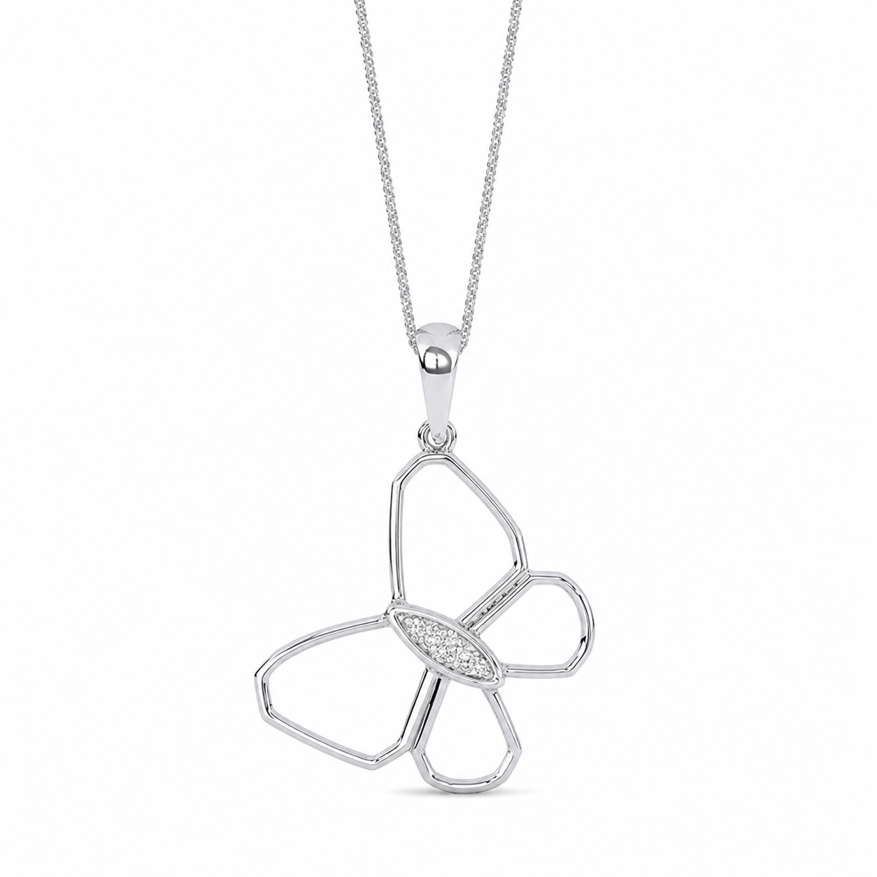 Butterfly Gold Diamond Pendant
