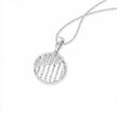 Circular Grid Gold Diamond Pendant