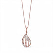 Lattice Teardrop Gold Diamond Pendant