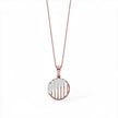 Circular Grid Gold Diamond Pendant