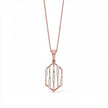 Hexagonal Lattice Gold Diamond Pendant