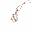 Hexagonal Lattice Gold Diamond Pendant