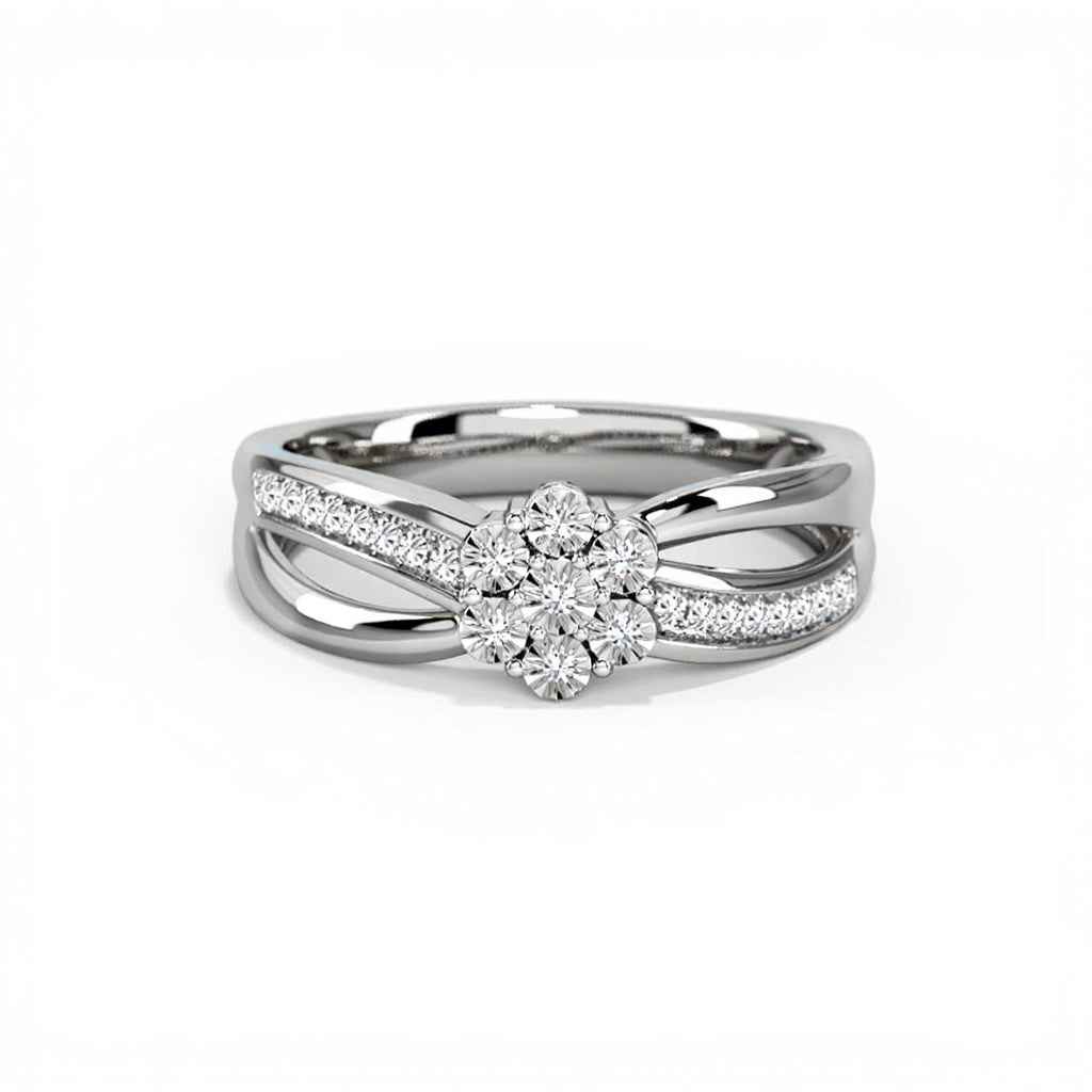 Blossom Flower Gold Diamond Ring