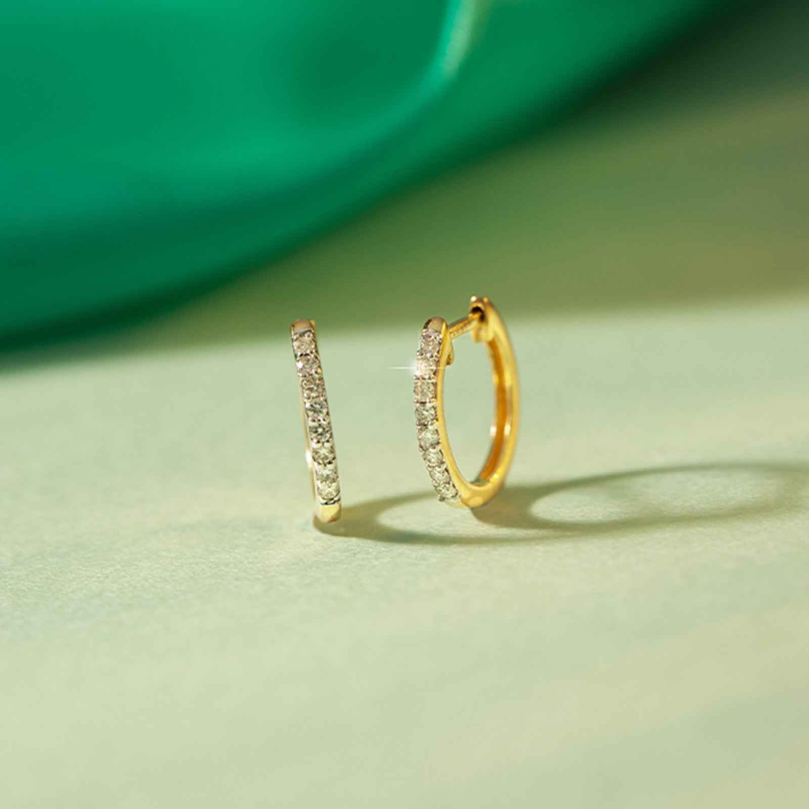 Holo Gold Diamond Earrings