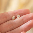 Floral Gold Diamond Earrings
