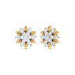 Floral Gold Diamond Earrings