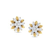 Floral Gold Diamond Earrings