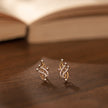 Celestial Lattice Gold Diamond Earrings