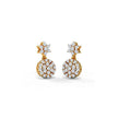 Star Cluster Gold Diamond Earrings