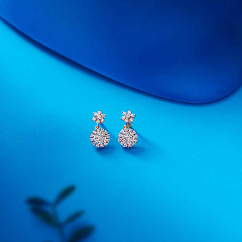 Star Cluster Gold Diamond Earrings